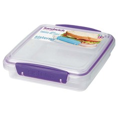 Контейнер для продуктов Sistema 21647 TO-GO для сэндвичей 450мл фиолетовый