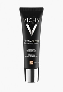 Тональная основа Vichy DERMABLEND 3D с высоким покрытием для жирной кожи, склонной к появлению акне, тон 20, SPF 25, 30 мл