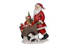Декоративная фигурка Санта с тележкой подарков Hoff