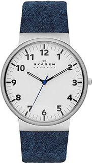 Швейцарские наручные мужские часы Skagen SKW6098. Коллекция Leather