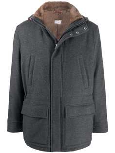 Brunello Cucinelli кашемировое пальто с капюшоном