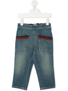 Gucci Kids джинсы кроя слим с эффектом потертости