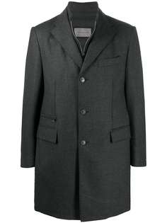 Corneliani однобортное пальто в мелкую клетку