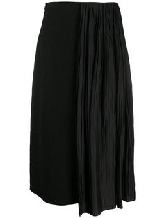 Jil Sander юбка миди с плиссированной вставкой