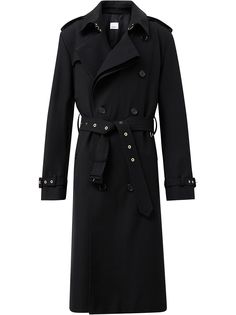 Burberry твиловый тренч с металлическим декором
