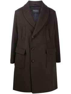Emporio Armani однобортное пальто