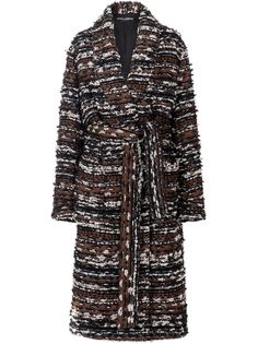 Dolce & Gabbana твидовое пальто с поясом