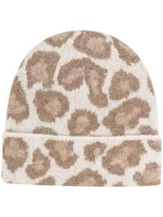 Rag & Bone шапка бини с леопардовым принтом