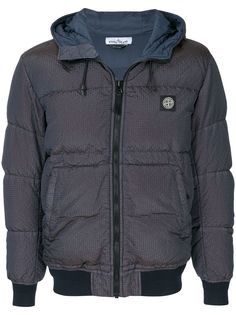 Stone Island пуховик из сирсакера