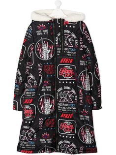 Kenzo Kids пуховик с графичным принтом