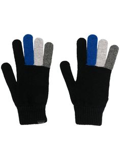 Paul Smith трикотажные перчатки в стиле колор-блок