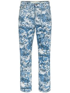 Off-White джинсы прямого кроя с цветочным принтом