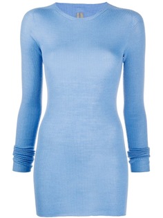 Rick Owens длинный джемпер в рубчик