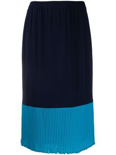 Yves Saint Laurent Pre-Owned двухцветная юбка миди 1980-х годов