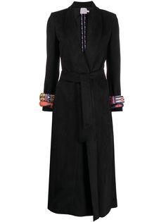 Stella Jean пальто с V-образным вырезом и декорированными рукавами