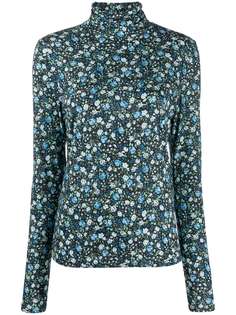 Essentiel Antwerp топ с высоким воротником и цветочным принтом