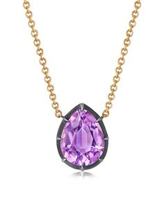 FRED LEIGHTON колье Signed Fred Leighton из желтого золота и серебра с аметистом