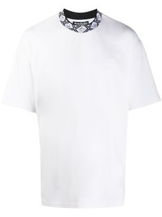 Acne Studios футболка с высоким воротником и принтом Face