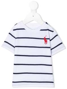 Ralph Lauren Kids полосатая футболка с логотипом