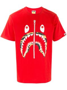 A BATHING APE® футболка Camo Shark с короткими рукавами Bape