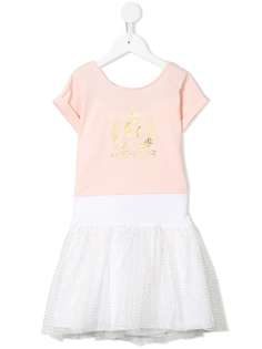 Aigner Kids пышное платье с логотипом