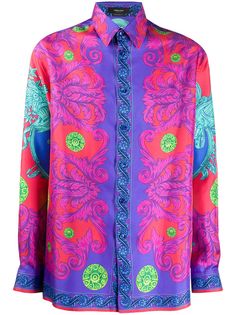 Versace рубашка с принтом Baroque