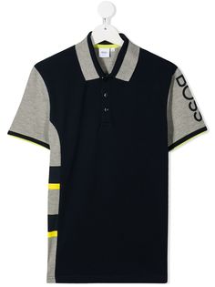 BOSS Kidswear двухцветная рубашка поло