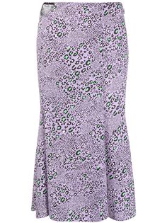 Versace юбка миди с леопардовым принтом