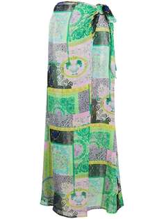 Versace юбка миди с принтом Baroque Patchwork