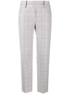 Ermanno Scervino укороченные брюки в клетку с эффектом металлик