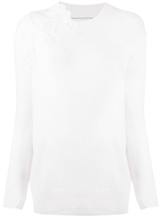 Ermanno Scervino джемпер тонкой вязки с кружевной аппликацией