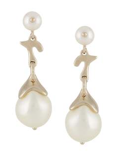 Ermanno Scervino серьги-подвески с искусственным жемчугом