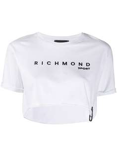 John Richmond укороченная футболка с логотипом