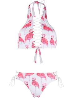 Noire Swimwear бикини Addicted Flamingo на шнуровке