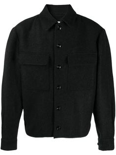 Lemaire куртка-рубашка с заостренным воротником