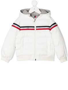 Moncler Enfant пуховик с полосками