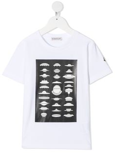 Moncler Enfant футболка с принтом