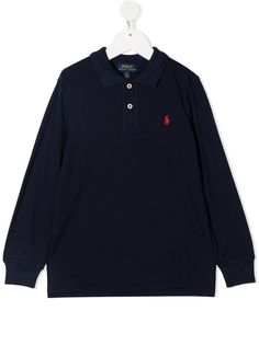 Ralph Lauren Kids рубашка поло с нашивкой-логотипом
