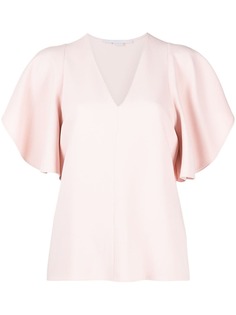 Stella McCartney блузка с V-образным вырезом и оборками