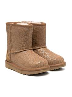 UGG Kids угги с блестками и леопардовым узором