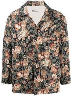 Drôle De Monsieur куртка-рубашка с цветочным принтом