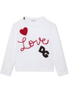 Dolce & Gabbana Kids футболка с вышивкой Love DG