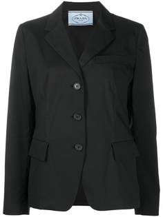 Prada Pre-Owned однобортный пиджак с нашивкой-логотипом