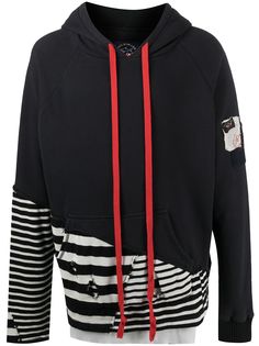 Greg Lauren X Paul & Shark худи оверсайз с эффектом потертости