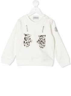 Moncler Enfant футболка с леопардовыми вставками
