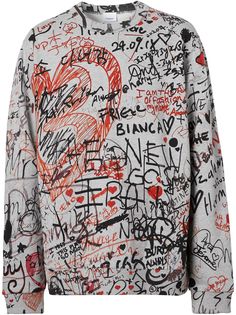 Burberry толстовка с принтом граффити