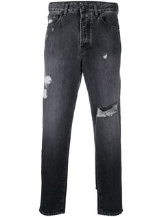 Marcelo Burlon County of Milan зауженные джинсы с эффектом потертости