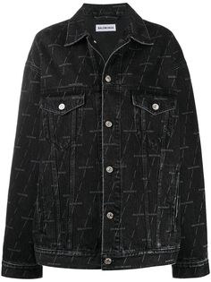 Balenciaga джинсовая куртка с логотипом