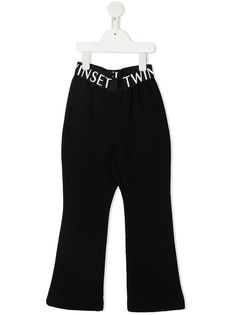 Twin-Set брюки прямого кроя с логотипом