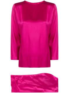 Yves Saint Laurent Pre-Owned комплект из укороченной блузки и юбки с запахом
